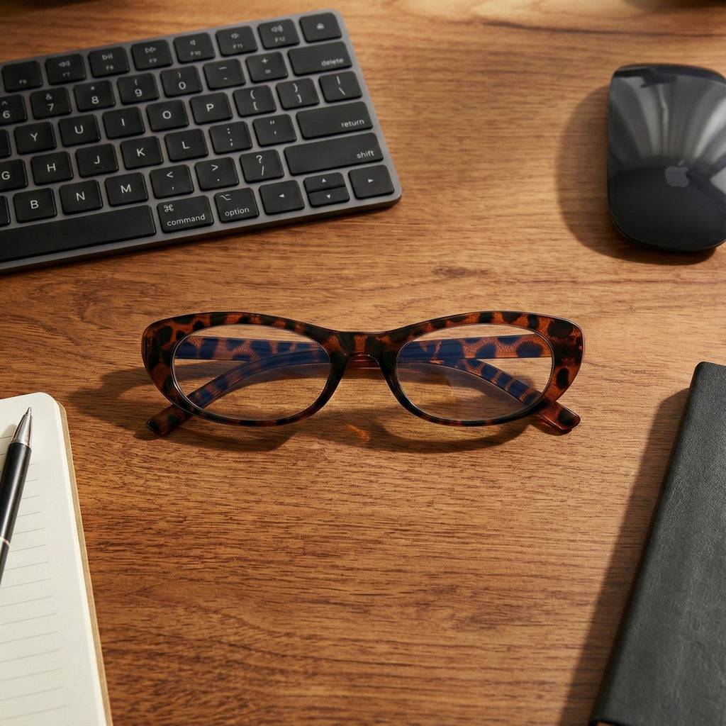 Göz Yorgunluğunu Azaltan Ekran Gözlüğü - Leopar Desenli