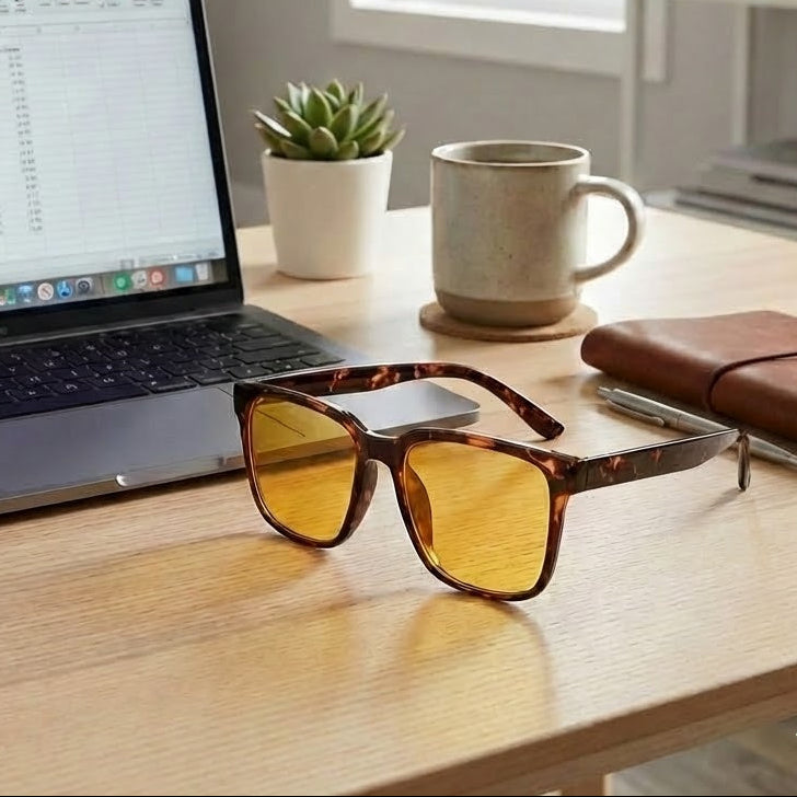 Gündüz Ekran Gözlüğü - Sarı&Leo