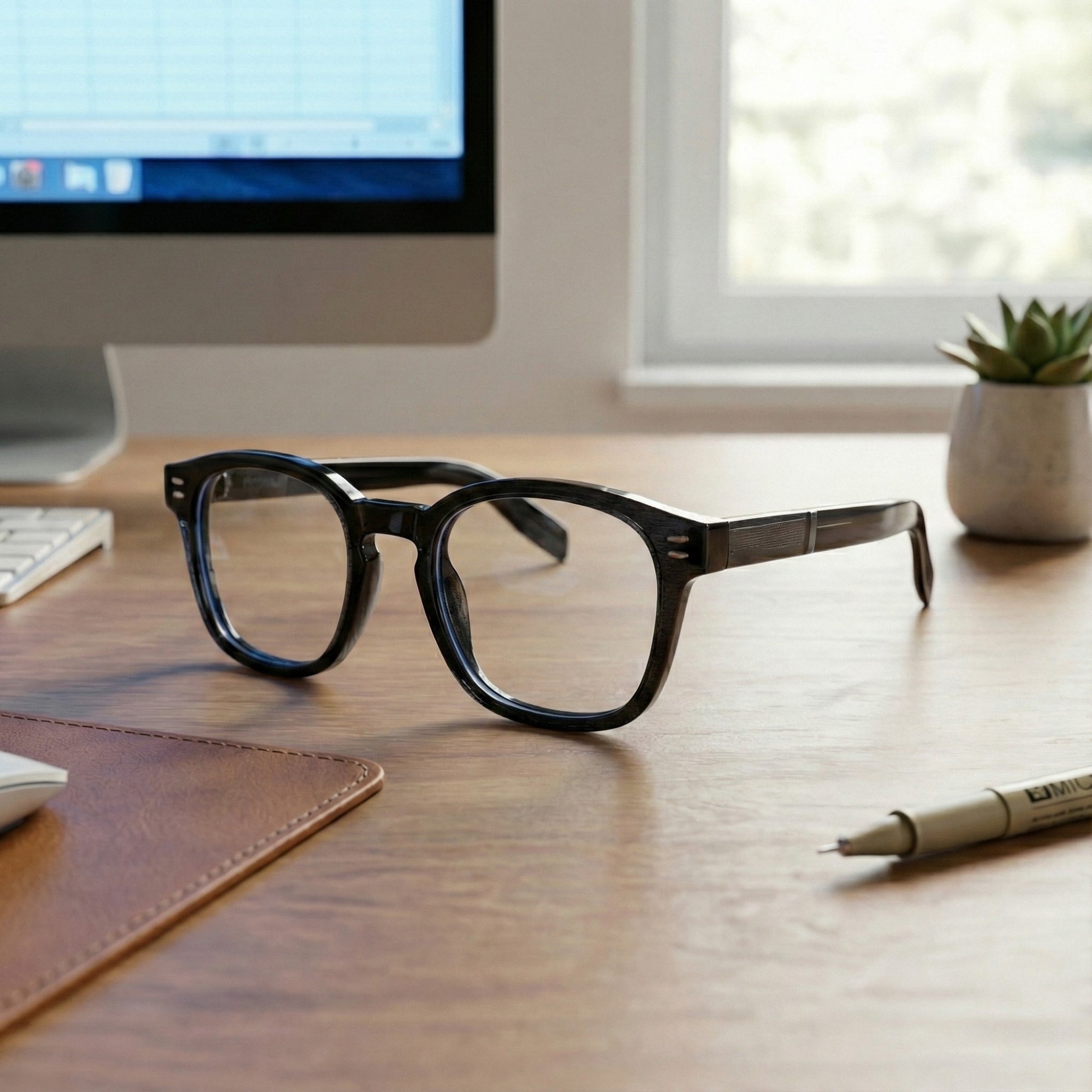 Göz Yorgunluğu Azaltan Ekran Gözlüğü - Siyah Kemik